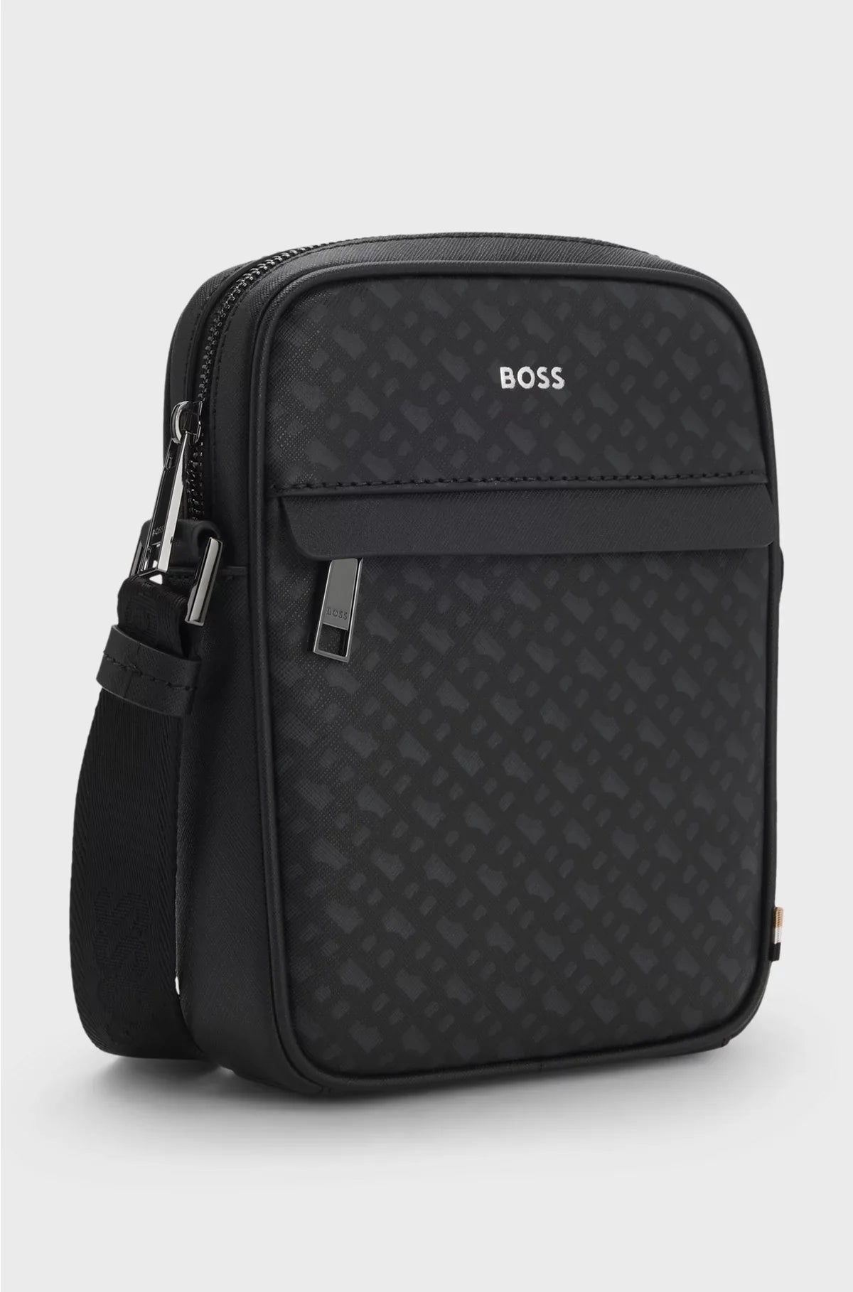 MONOGRAM REPORTER BAG WITH FOIL-EMBOSSED LOGO