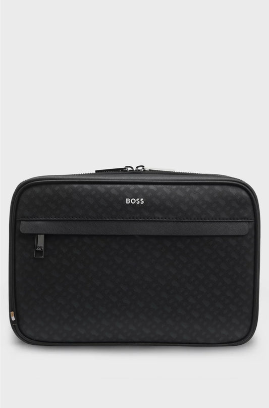 MONOGRAM WASHBAG WITH FOIL-EMBOSSED LOGO