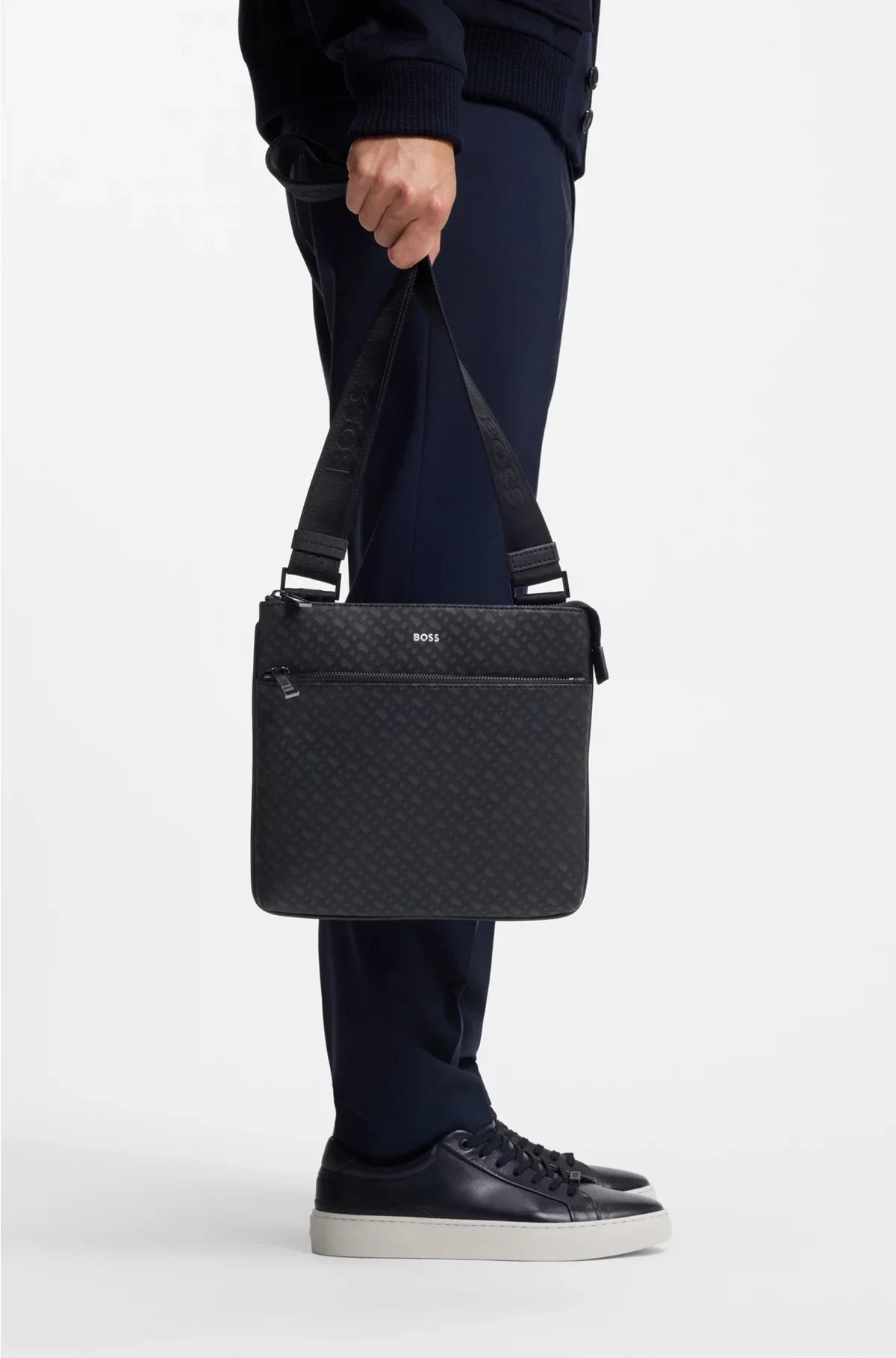 MONOGRAM ENVELOPE BAG WITH FOIL-EMBOSSED LOGO