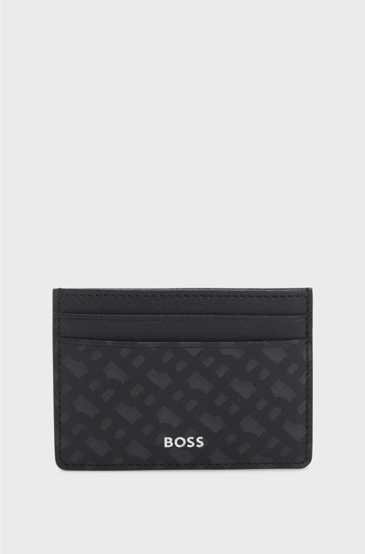 MONOGRAM CARD HOLDER WITH FOIL-EMBOSSED LOGO