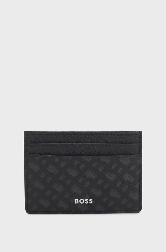MONOGRAM CARD HOLDER WITH FOIL-EMBOSSED LOGO