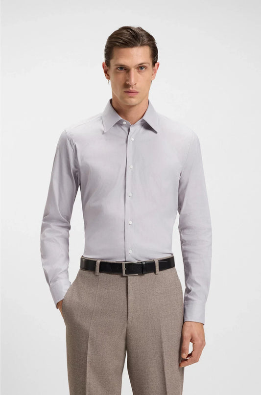 SLIM-FIT SHIRT IN AN ITALIAN-MADE COTTON BLEND
