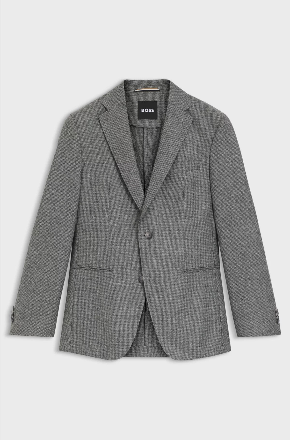 SLIM-FIT BLAZER INMICRO-PATTERNED VIRGIN WOOL