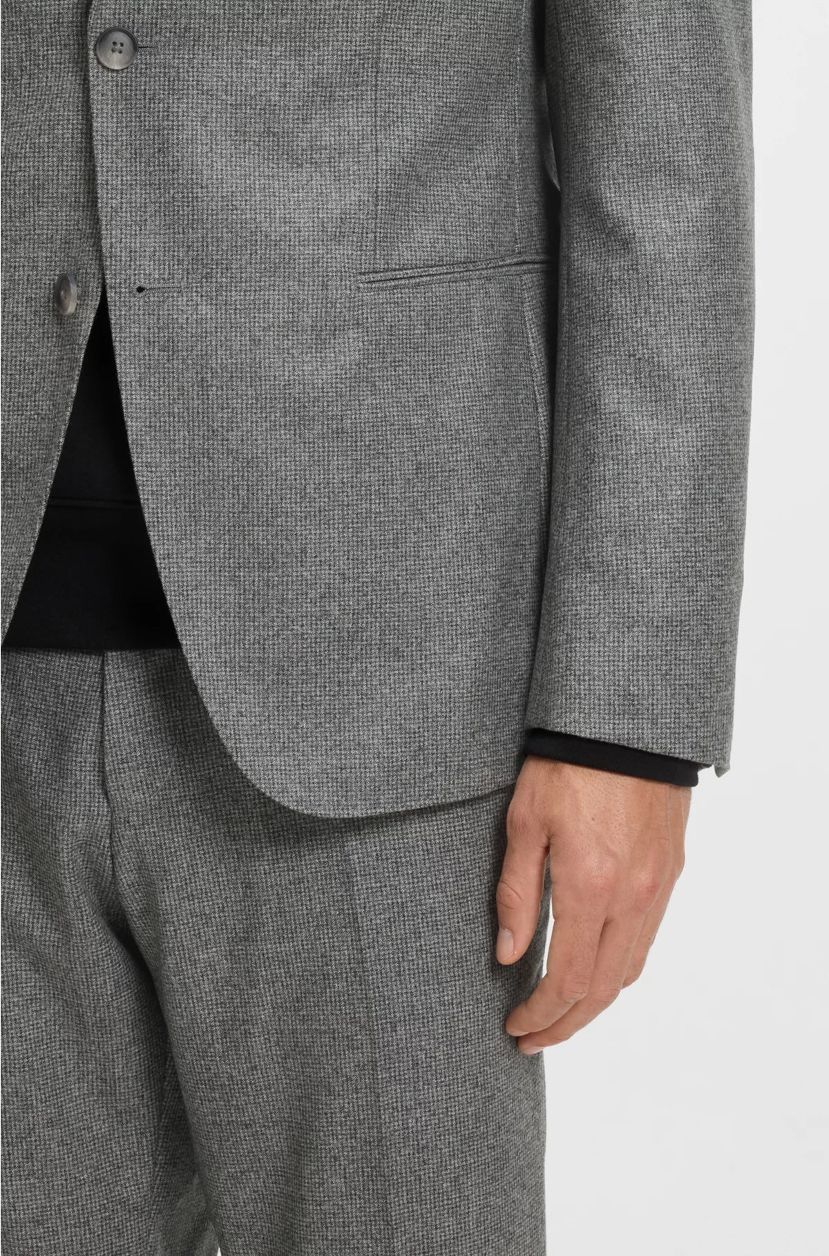 SLIM-FIT BLAZER INMICRO-PATTERNED VIRGIN WOOL