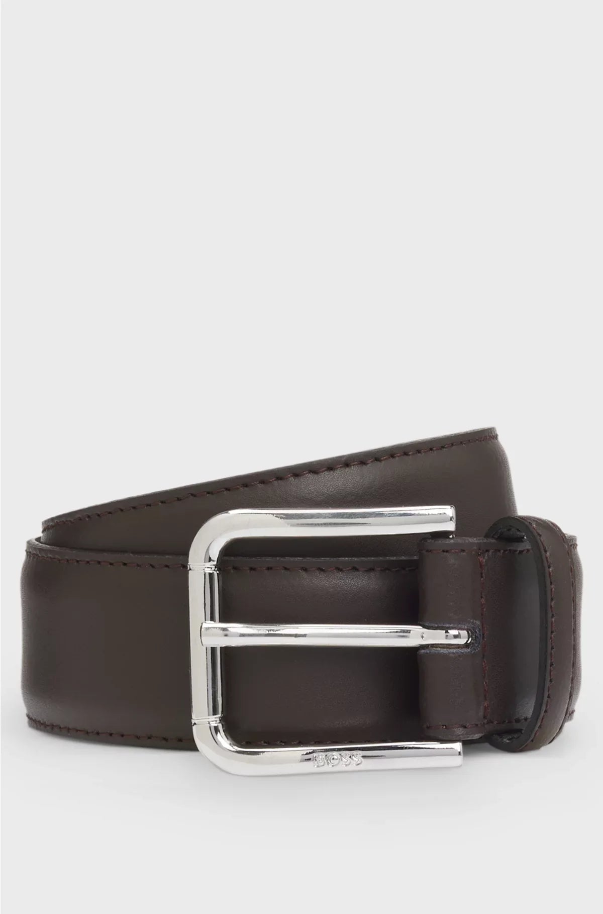 CINTURA IN PELLE MADE IN ITALY CON FIBBIA LOGATA