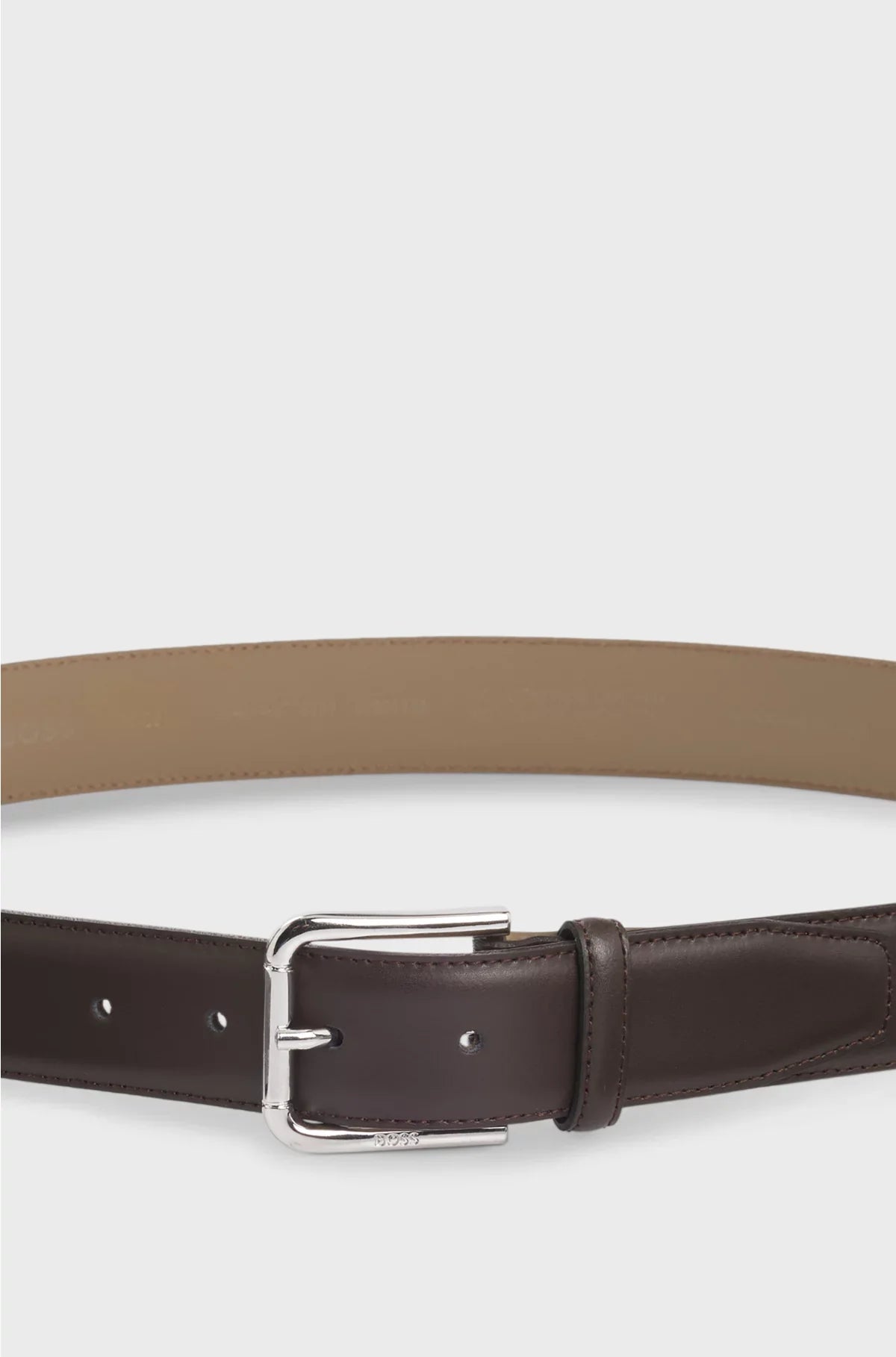 CINTURA IN PELLE MADE IN ITALY CON FIBBIA LOGATA
