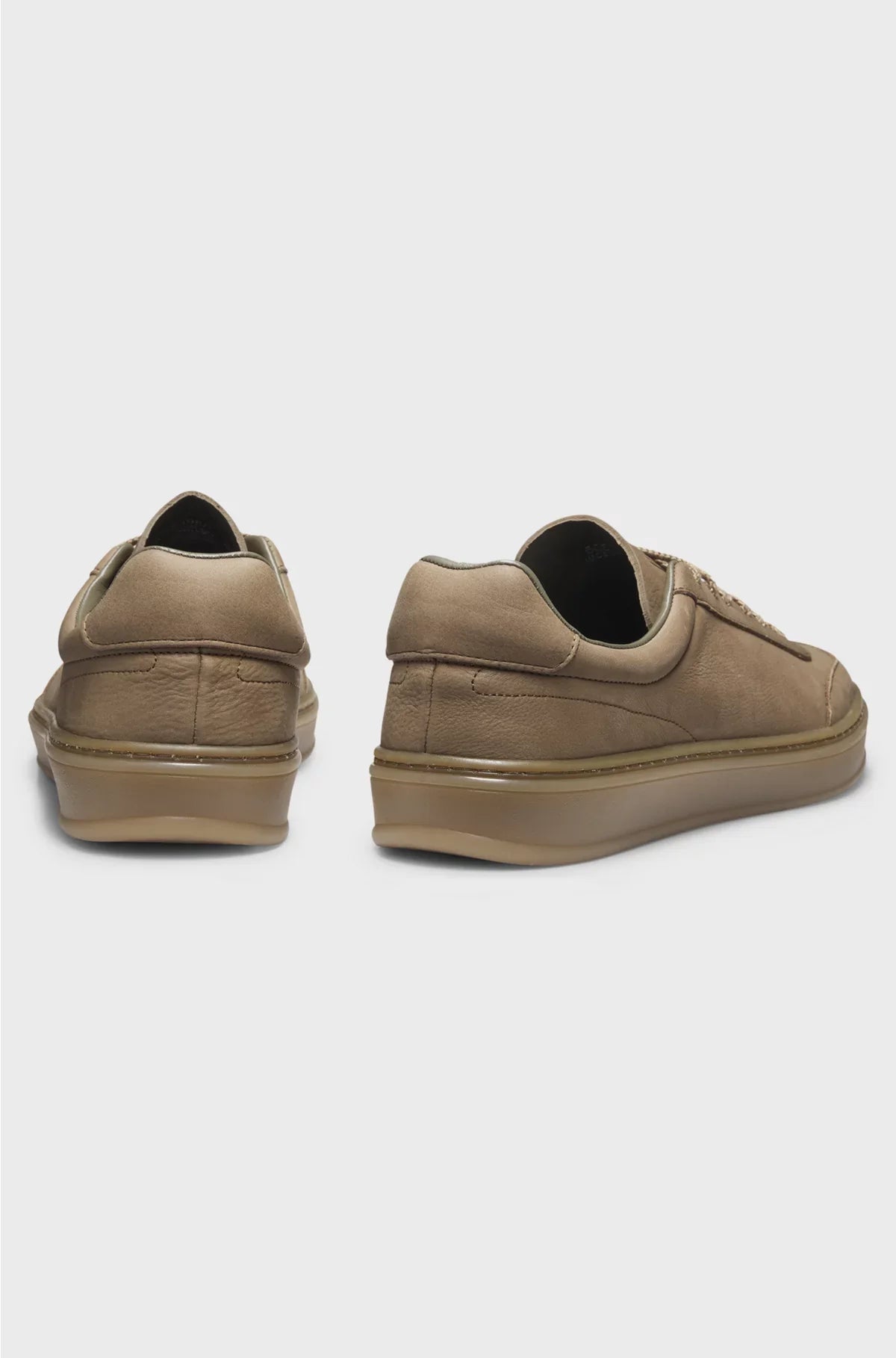 LEATHER TRAINERS WITH RUBBER SOLE