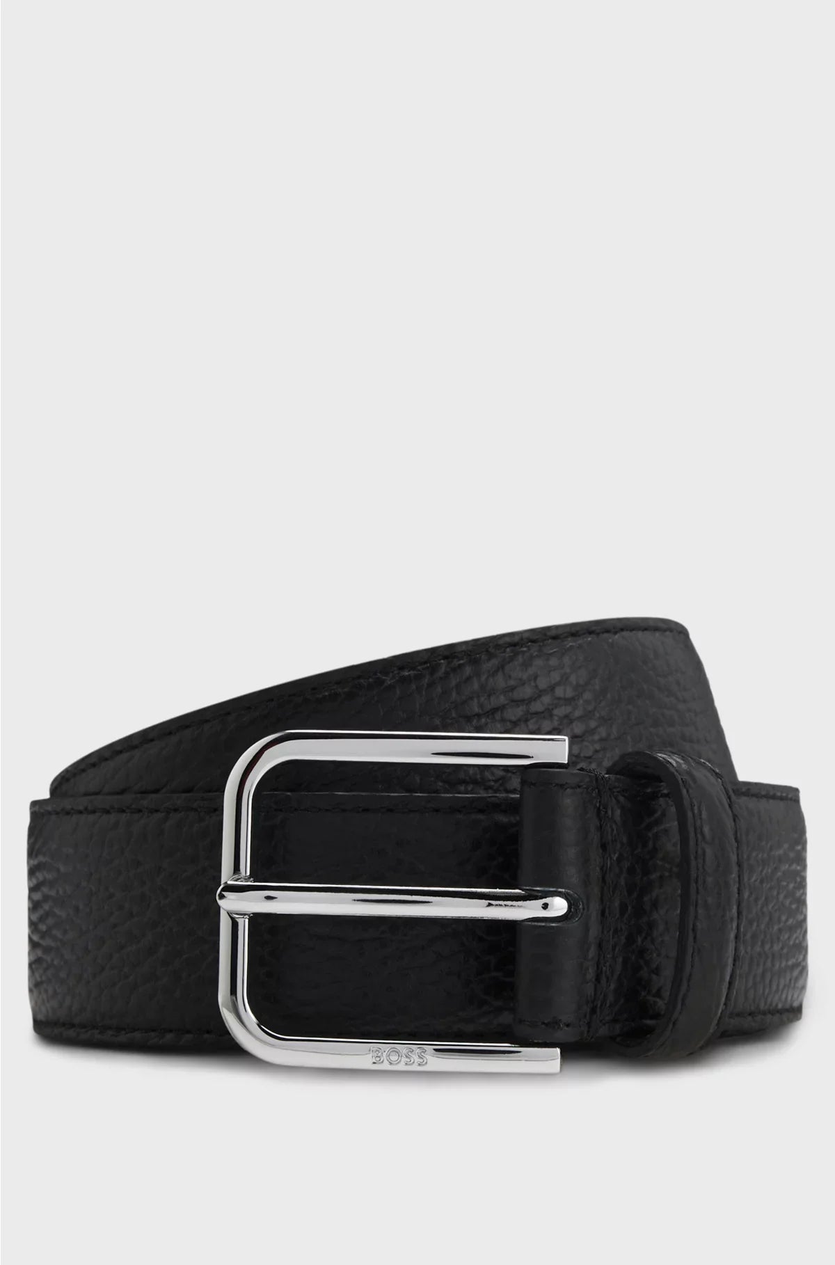 ITALIAN-LEATHER BELT WITH PIN BUCKLE