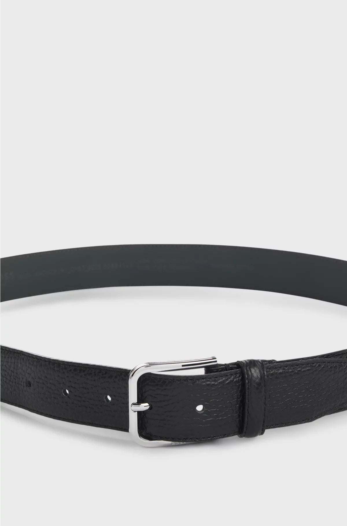 ITALIAN-LEATHER BELT WITH PIN BUCKLE