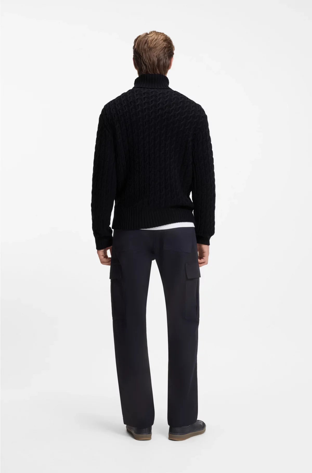 CABLE-KNIT SWEATER IN WOOL AND CASHMERE