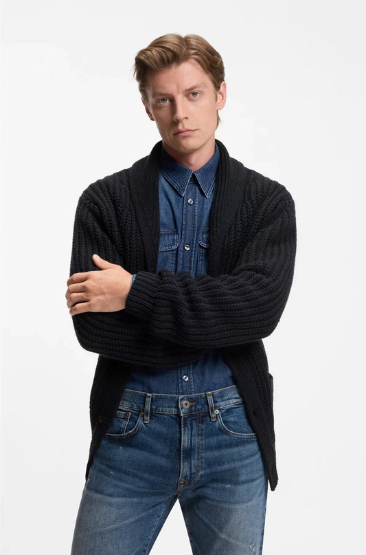 CARDIGAN DALLA VESTIBILITÀ MORBIDA IN LANA E CASHMERE