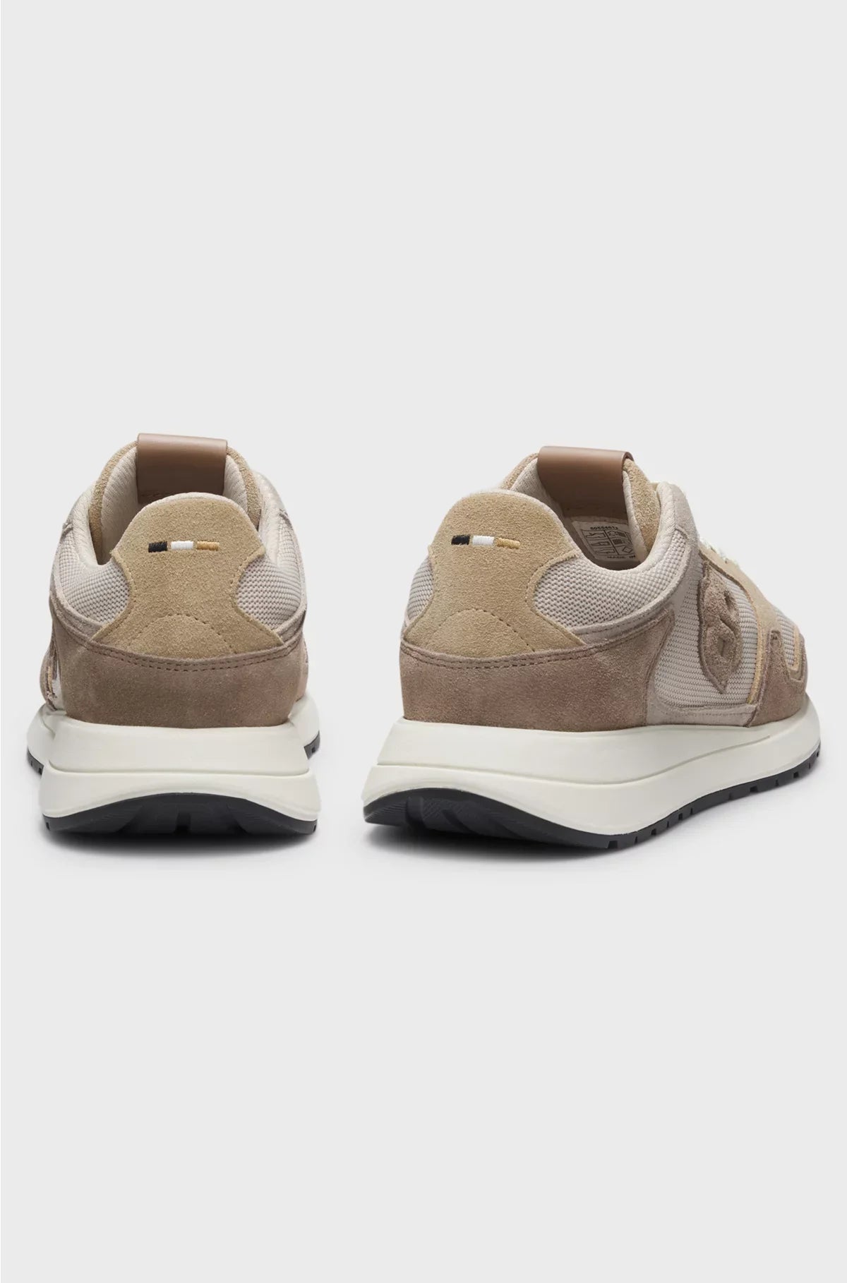 SNEAKERS IN CAMOSCIO CON DOPPIO MONOGRAMMA A B
