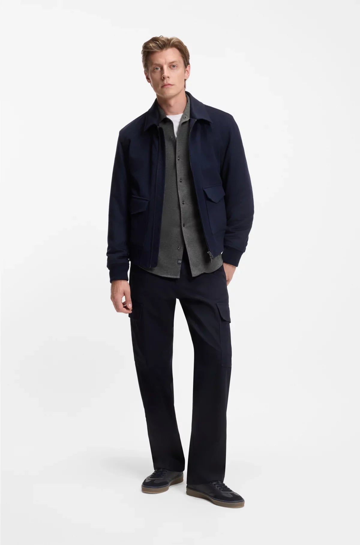 SLIM-FIT SHIRT IN COTTON JERSEY