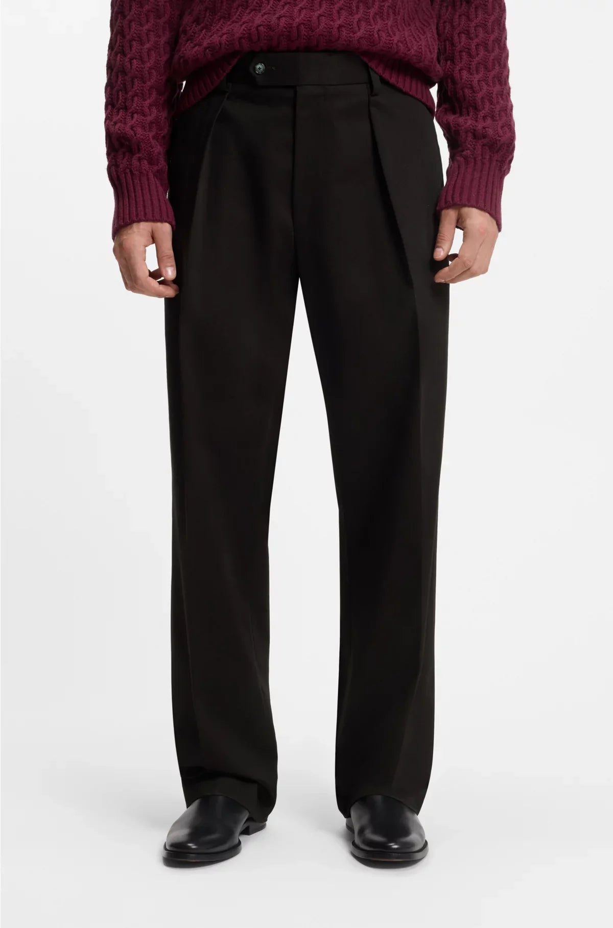 MICRO-PATTERNED TROUSERS IN COTTON