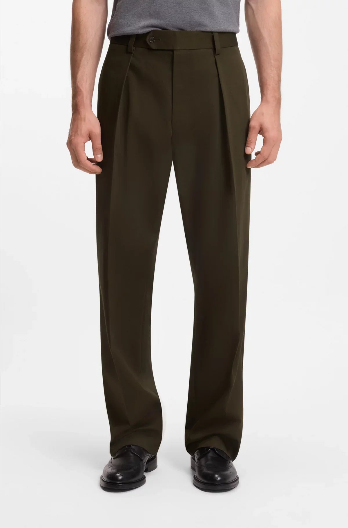 MICRO-PATTERNED TROUSERS IN COTTON