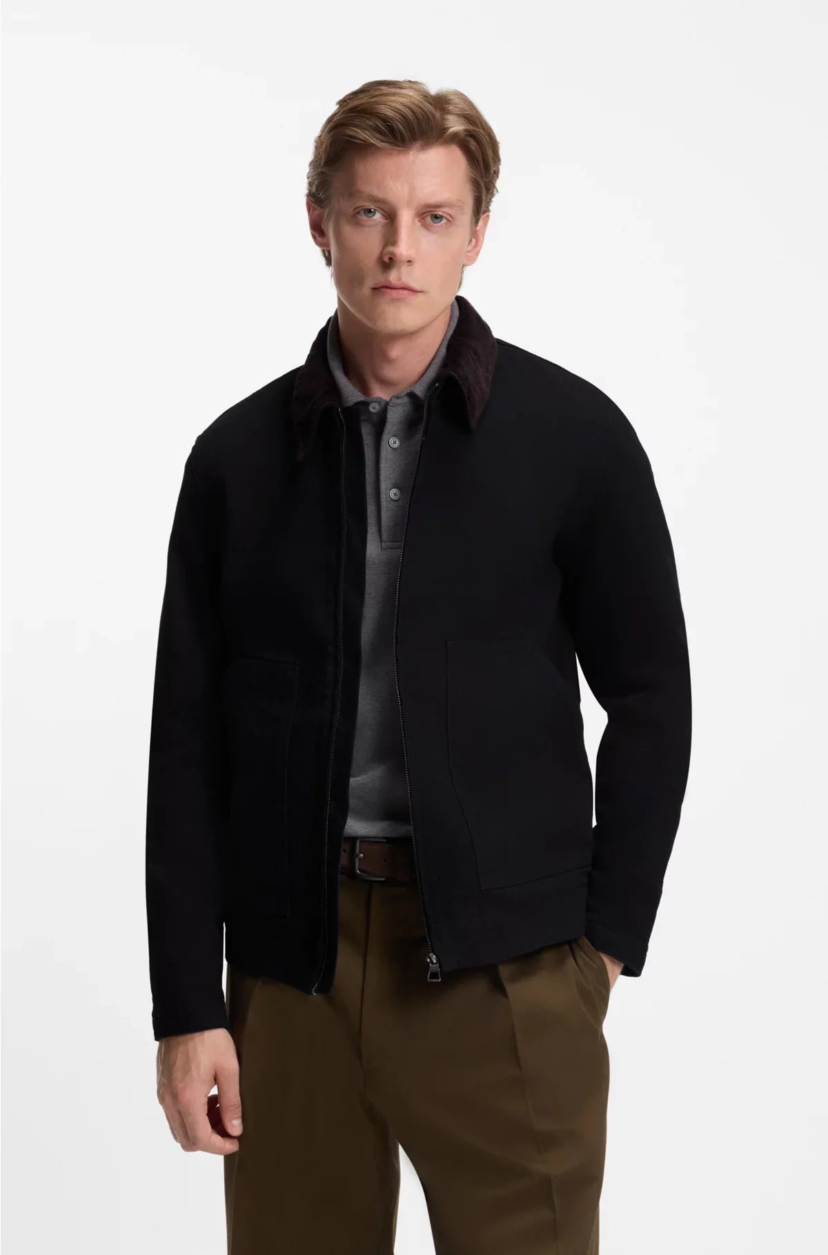 JACKET IN BLACK RIGID DENIM