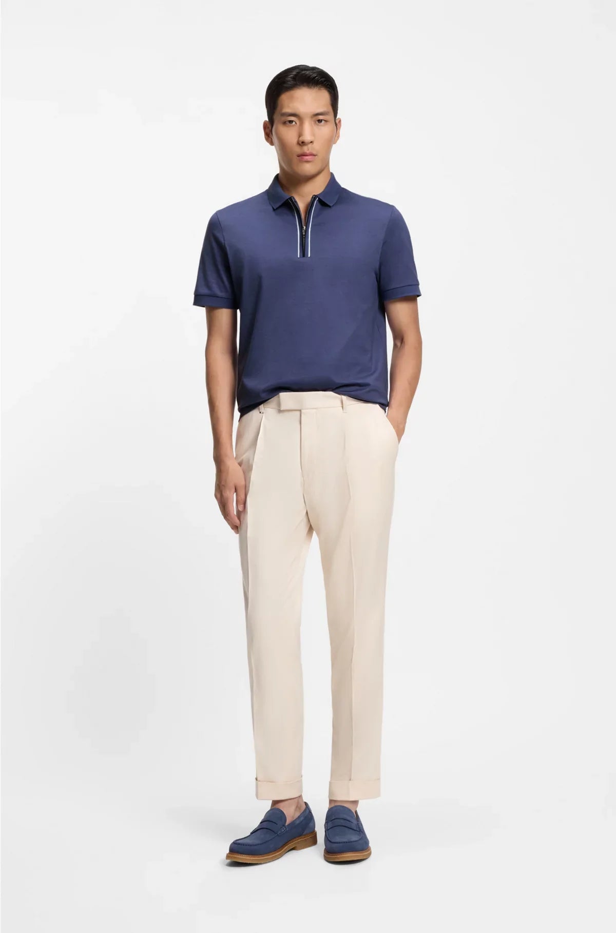 REGULAR-FIT POLO SHIRT IN MERCERISED COTTON