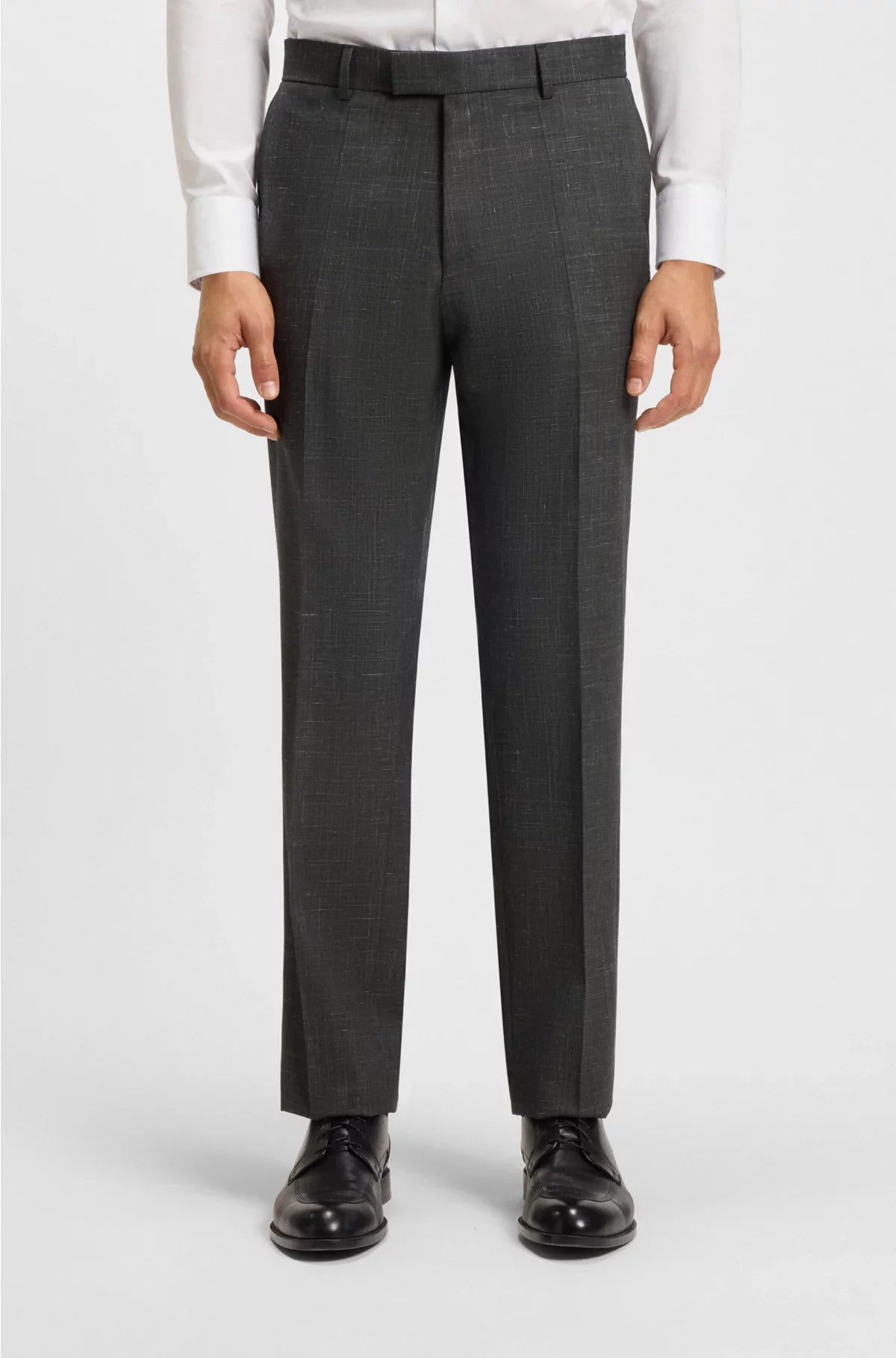 TWO-PIECE REGULAR-FIT SUIT IN WOOL AND LINEN