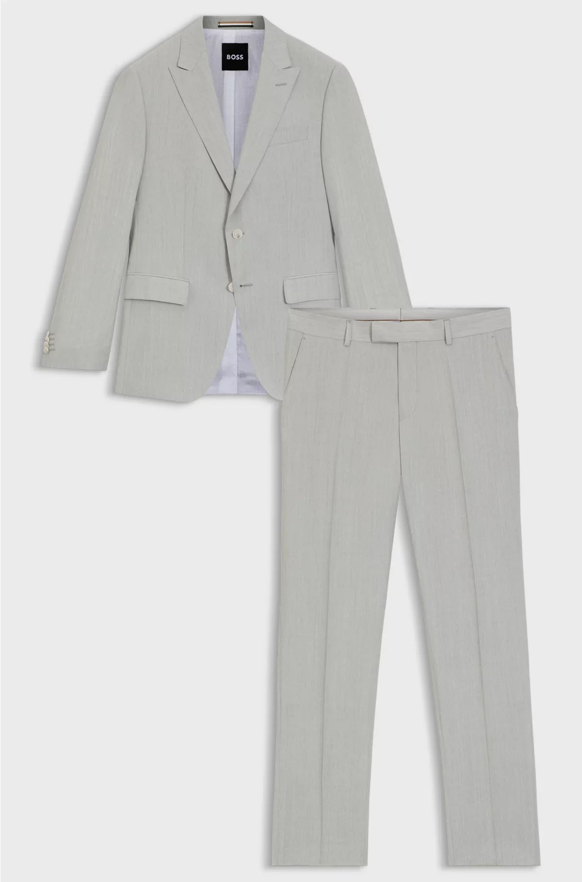 TWO-PIECE SLIM-FIT SUIT IN PATTERNED VIRGIN WOOL