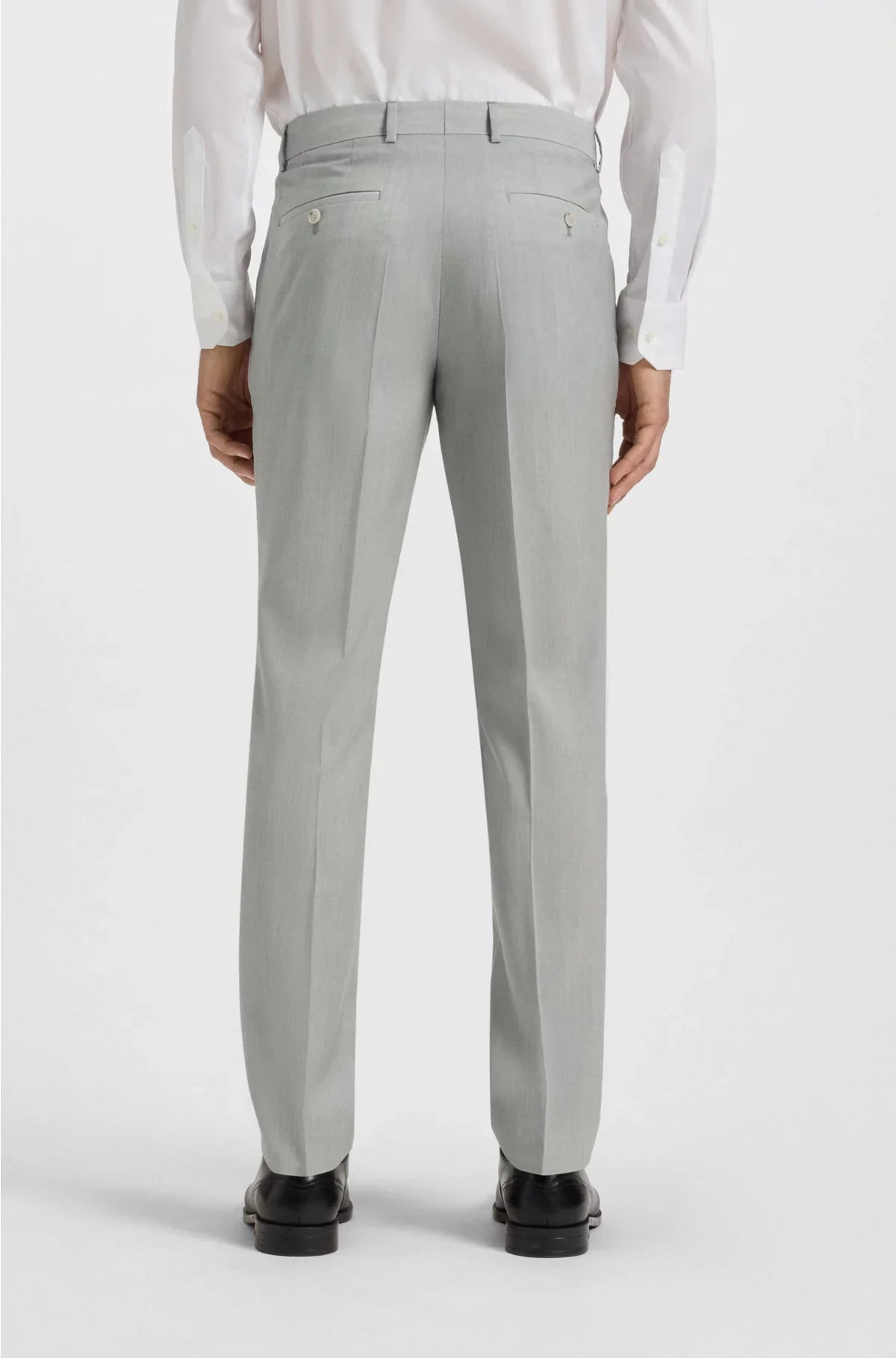 TWO-PIECE SLIM-FIT SUIT IN PATTERNED VIRGIN WOOL
