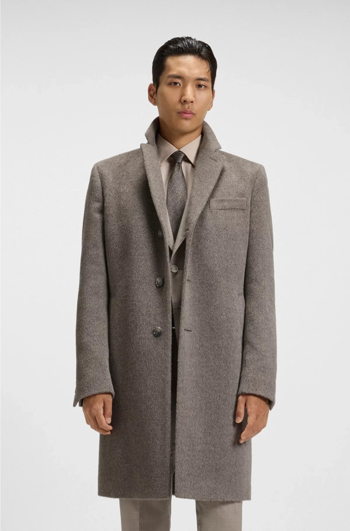 SLIM-FIT COAT IN AN ALPACA BLEND