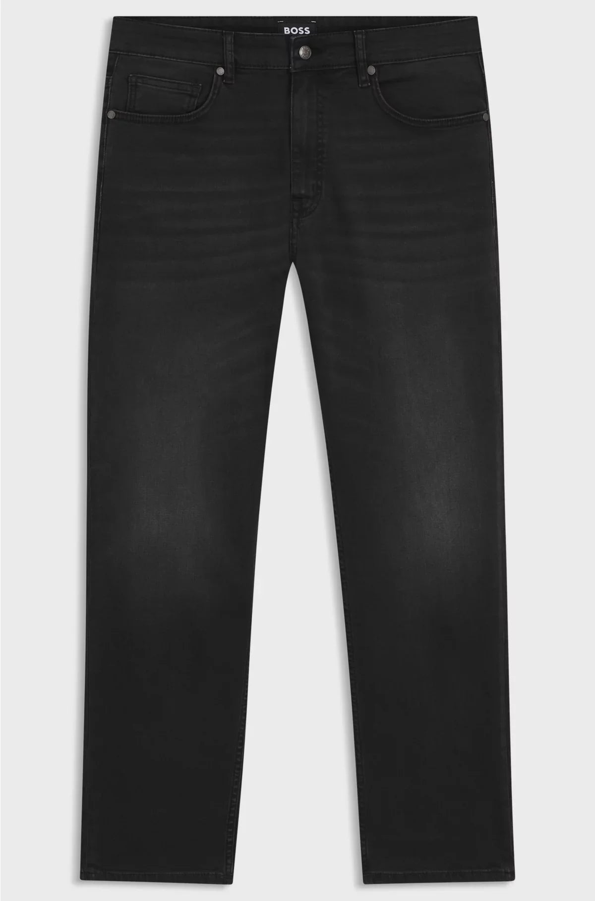 RELAXED-FIT JEANS IN BLACK STRETCH DENIM