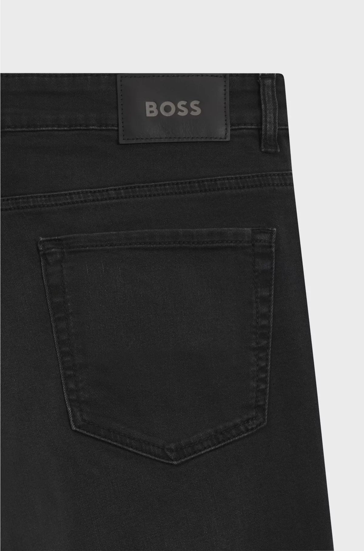 RELAXED-FIT JEANS IN BLACK STRETCH DENIM