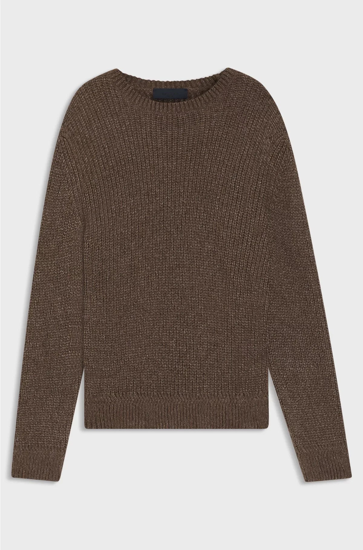 MAGLIONE IN MAGLIA CON COSTINE MELANGE