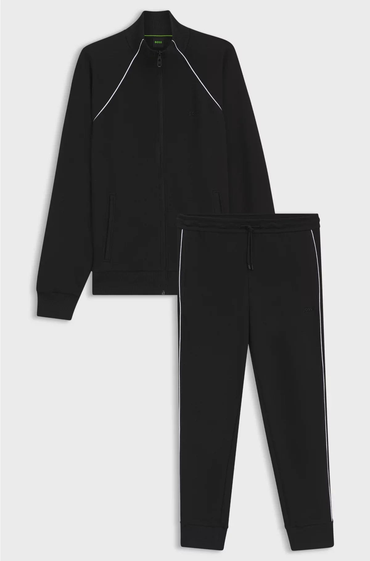 COTTON-BLEND TRACKSUIT SET WITH CONTRAST PIPING
