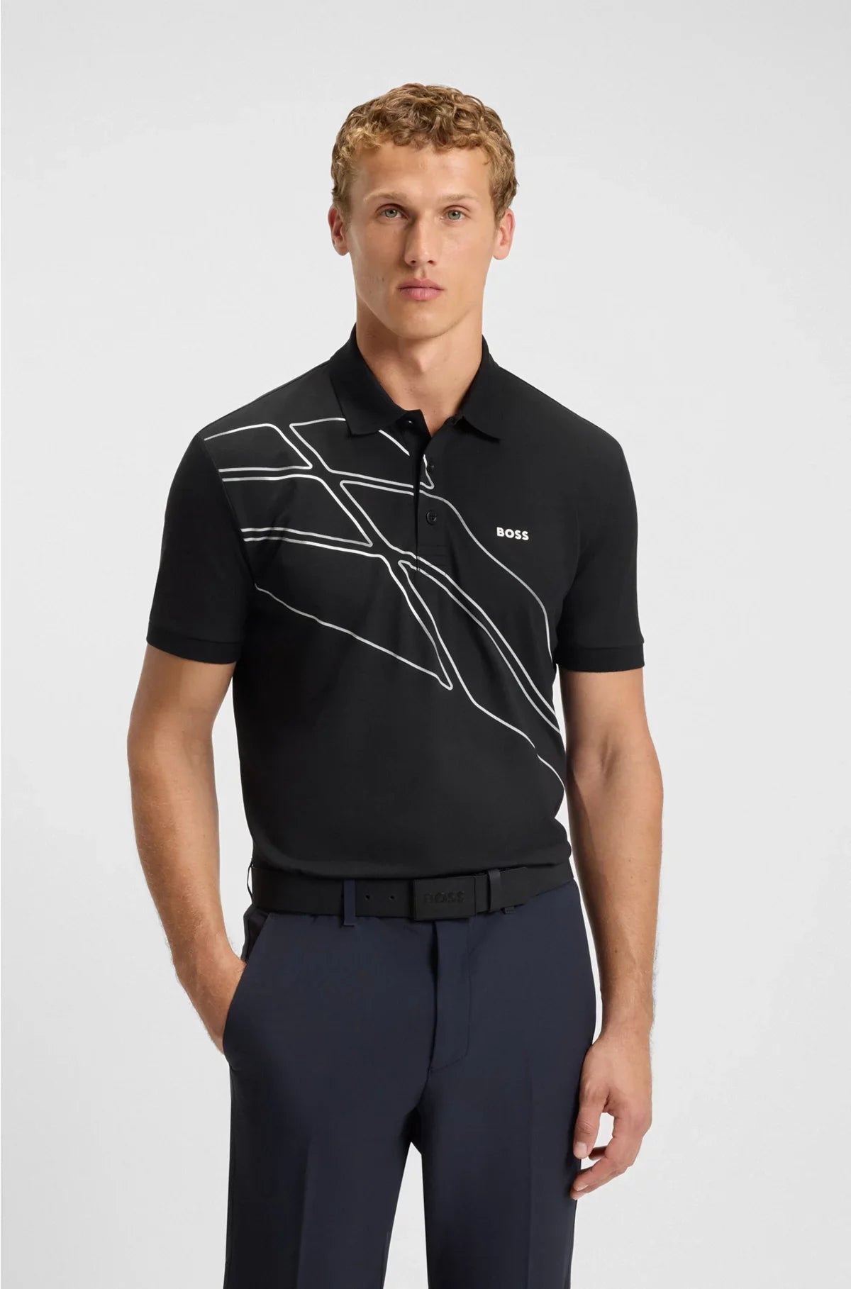 PADDY COTTON-BLEND POLO SHIRT WITH ARTWORK