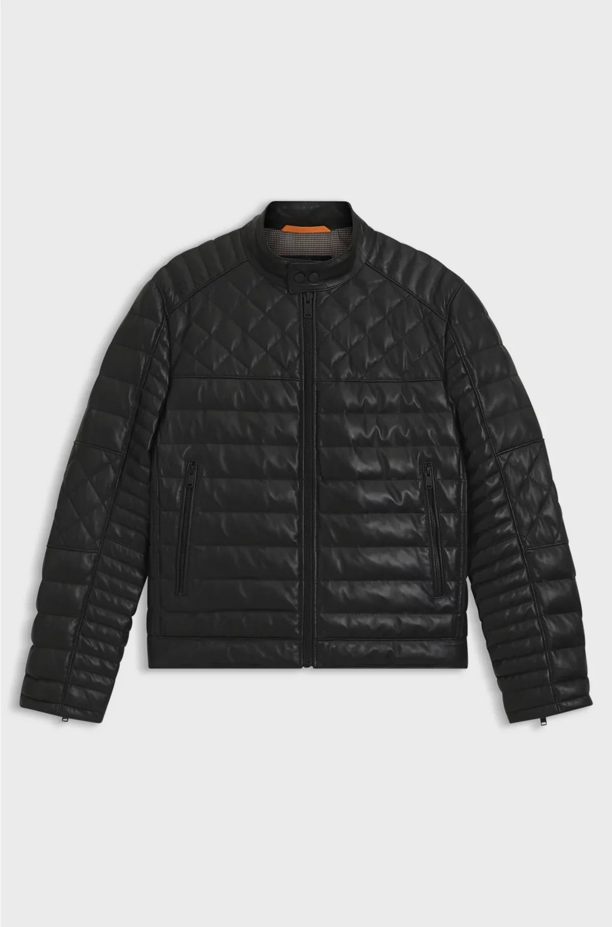 NAPPA-LEATHER JACKET WITH MIXED QUILTING