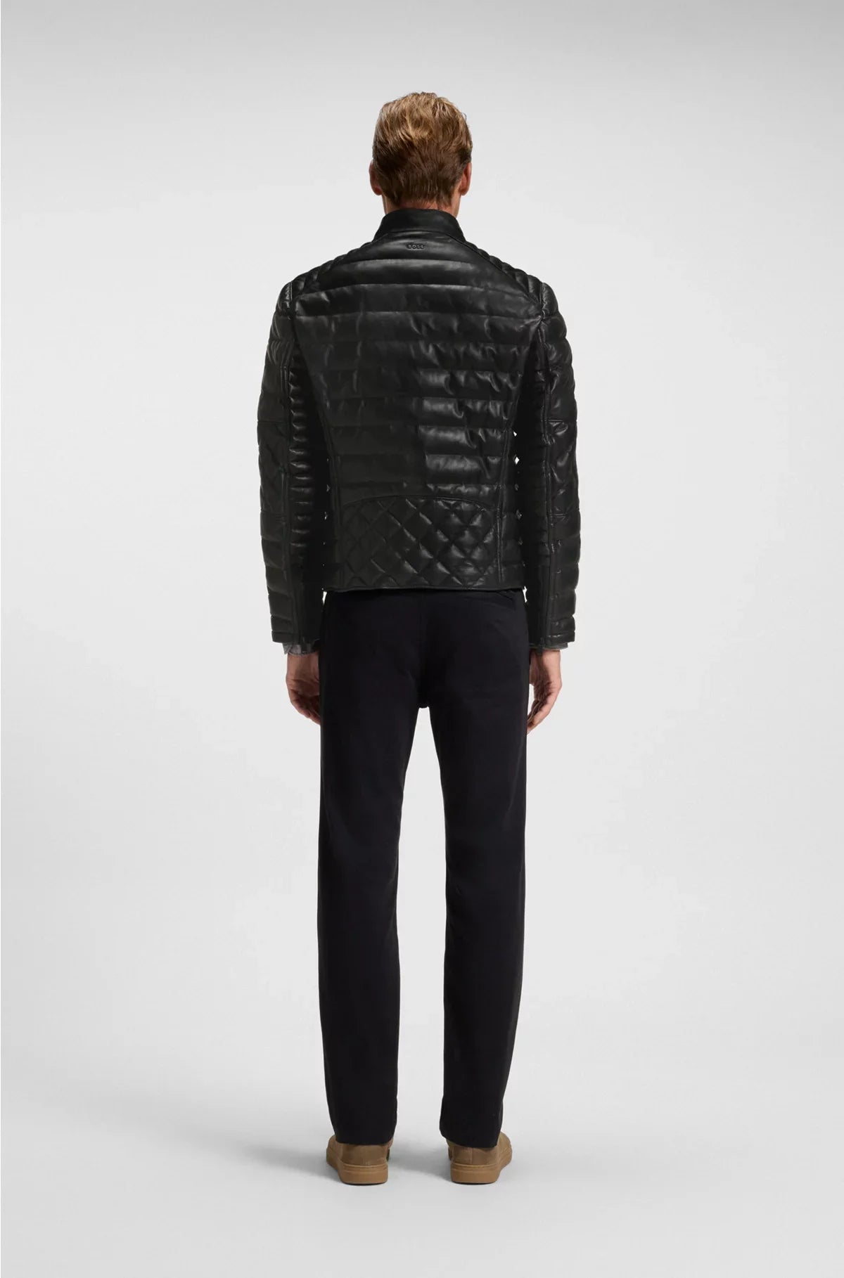 NAPPA-LEATHER JACKET WITH MIXED QUILTING