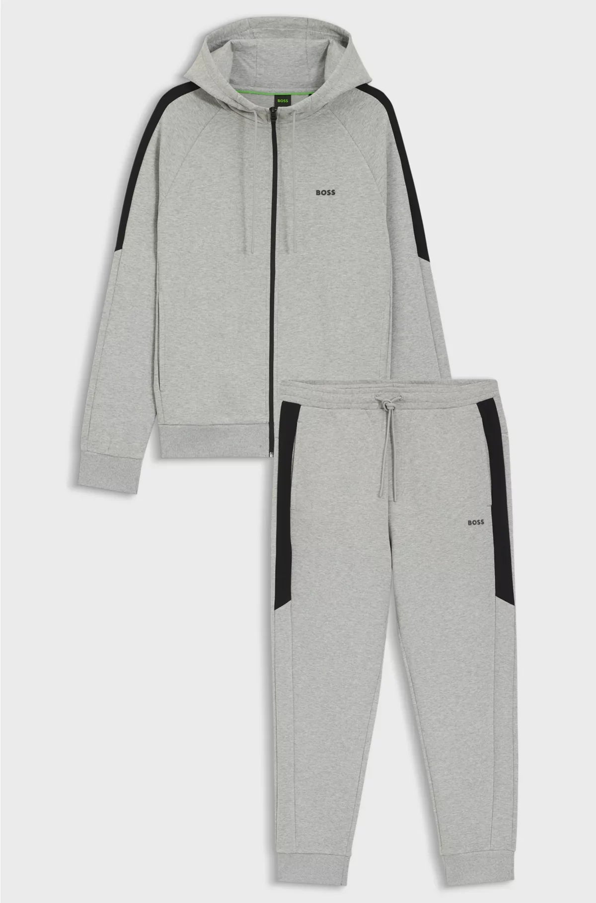 STRETCH-COTTON TRACKSUIT SET WITH CONTRAST INSERTS
