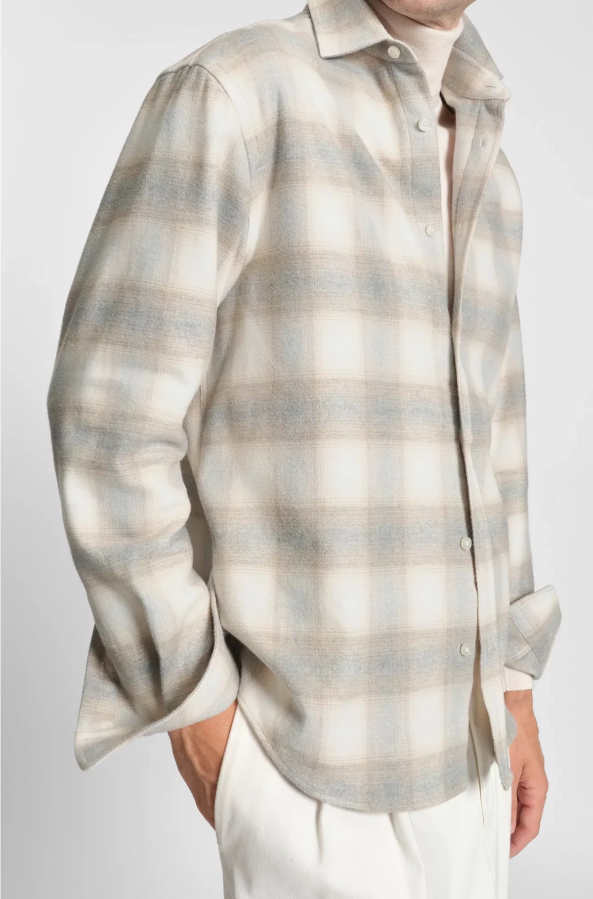 RELAXED-FIT SHIRT IN CHECKED COTTON FLANNEL