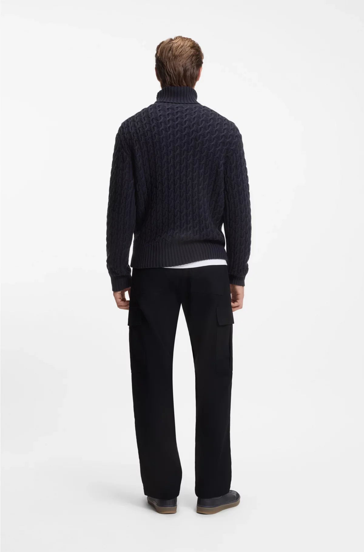 CARGO TROUSERS INMICRO-PATTERNED COTTON