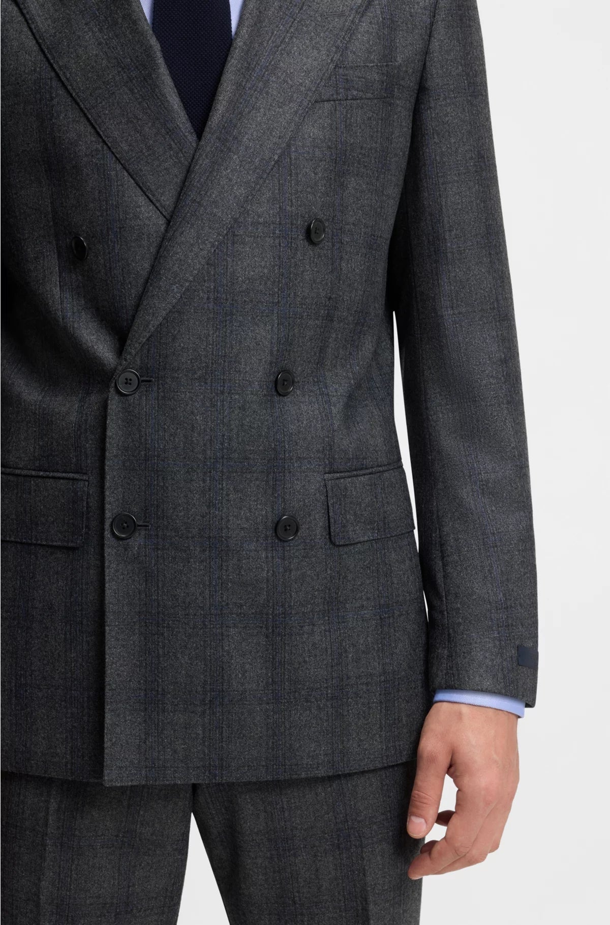 SLIM-FIT SUIT JACKET IN CHECKED WOOL