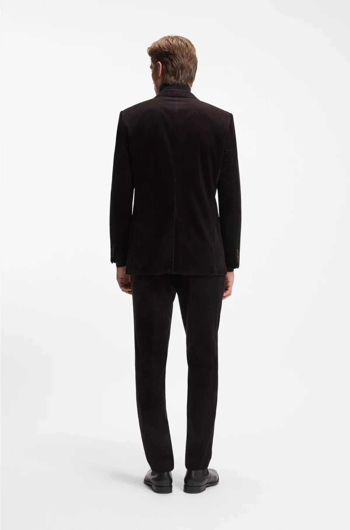 PLEAT-FRONT TROUSERS IN STRIPED COTTON