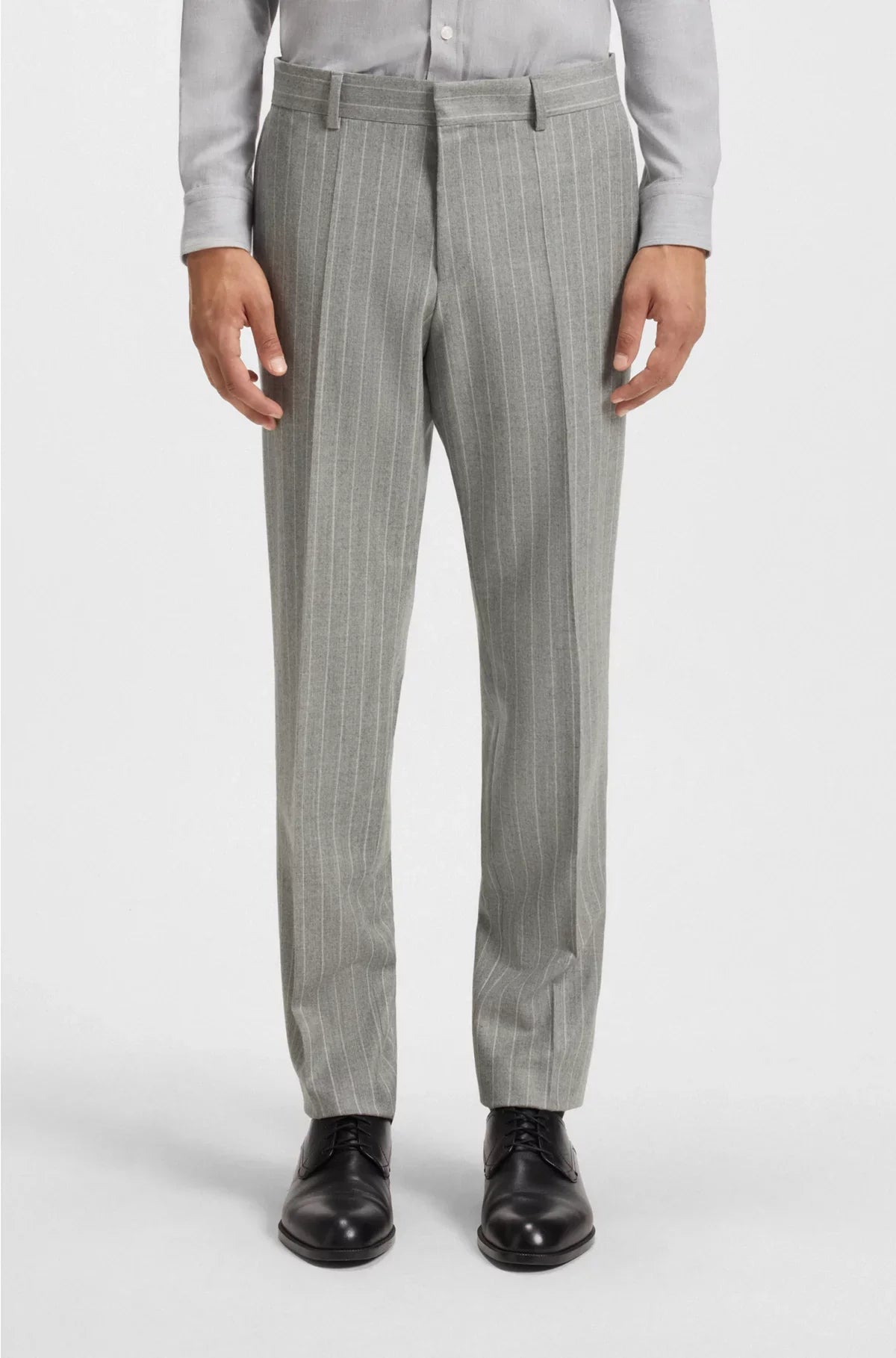 FORMAL TROUSERS IN STRIPED VIRGIN WOOL