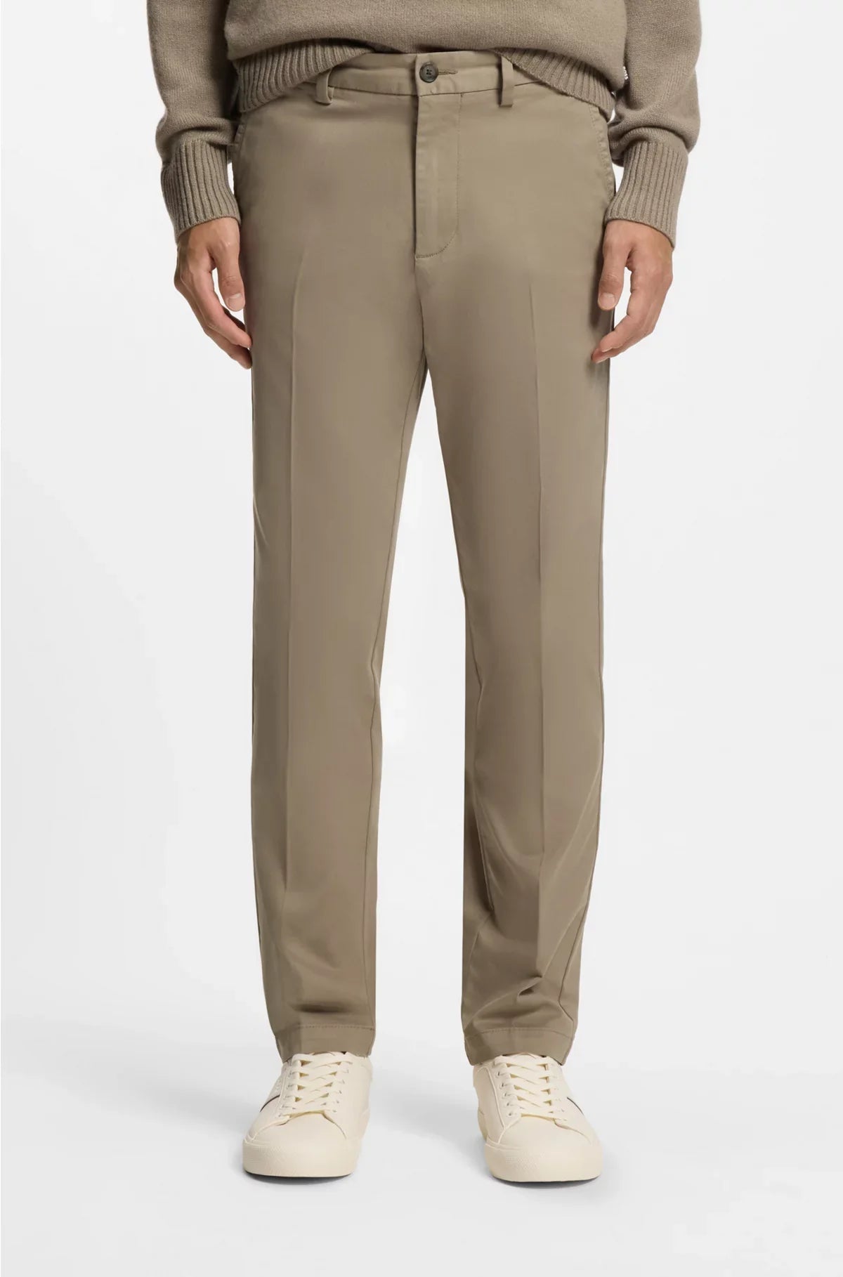 PANTALONI SLIM-FIT IN TWILL DI COTONE STRETCH