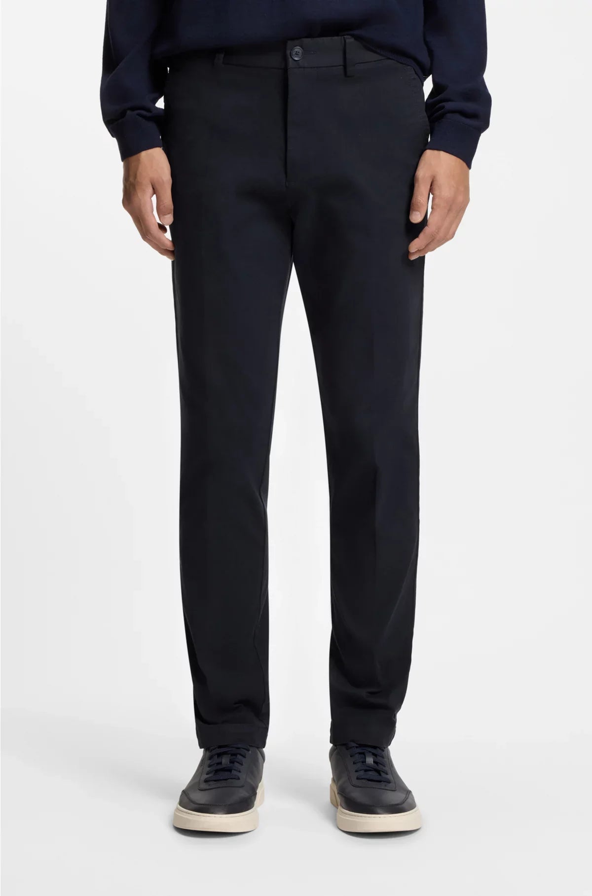 PANTALONI SLIM-FIT IN TWILL DI COTONE STRETCH