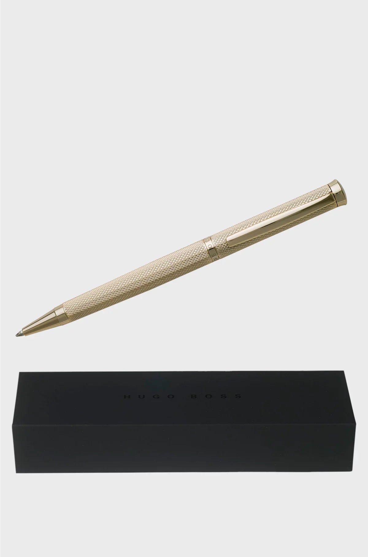 BALLPOINT PEN WITH DIAMOND-CUT ENGRAVED GOLD-TONE FINISH