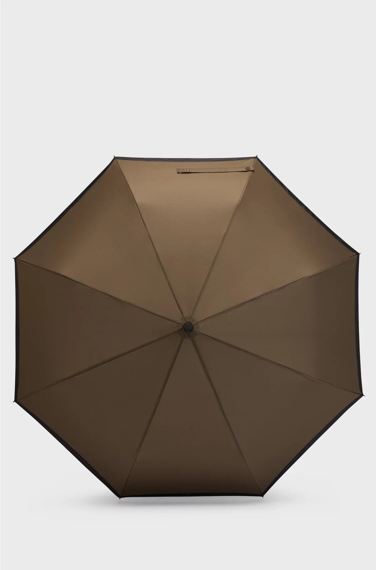 KHAKI POCKET UMBRELLA WITH BLACK BORDER