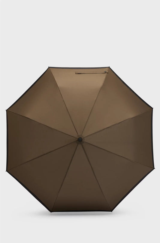 KHAKI POCKET UMBRELLA WITH BLACK BORDER