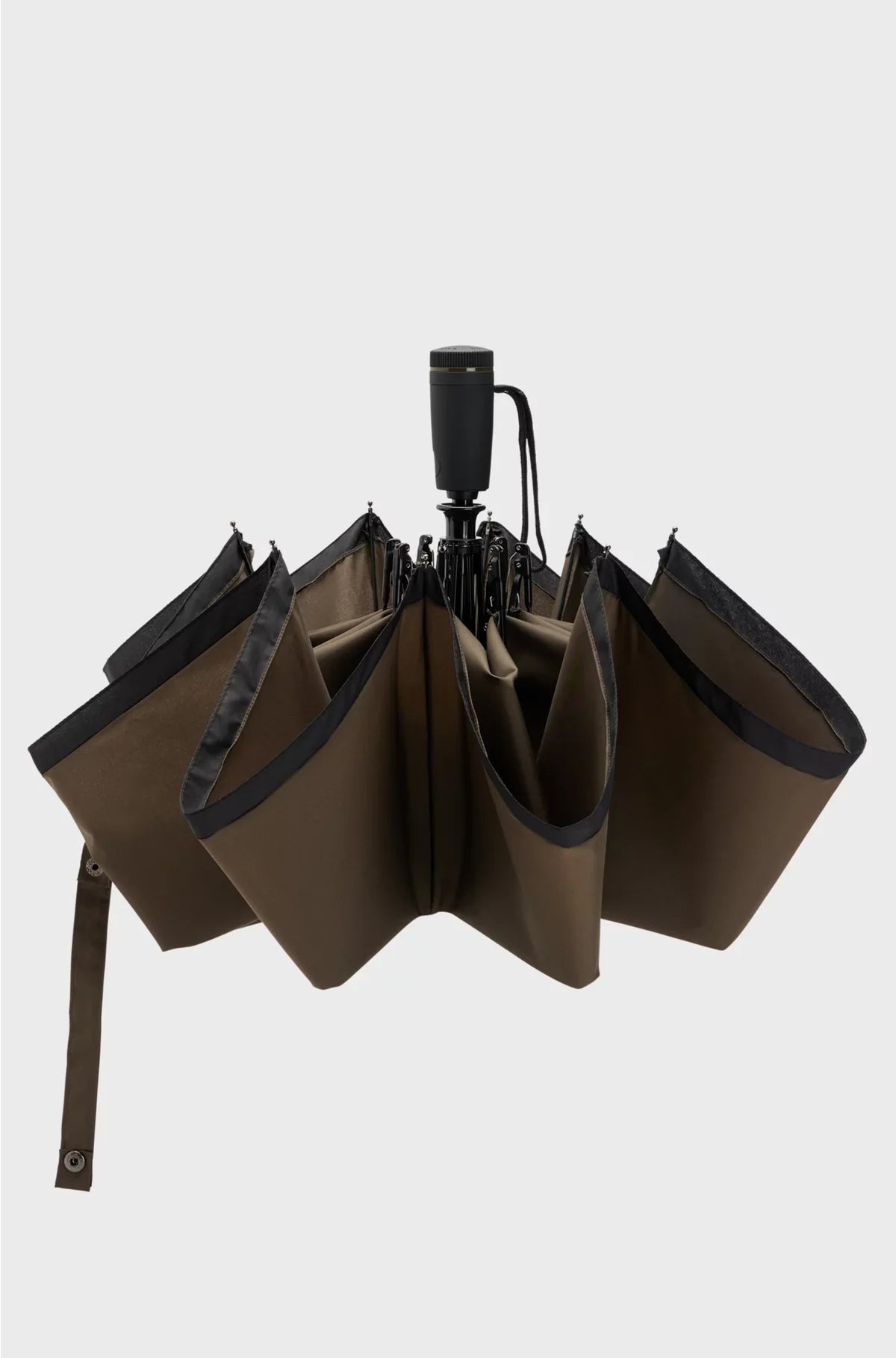 KHAKI POCKET UMBRELLA WITH BLACK BORDER
