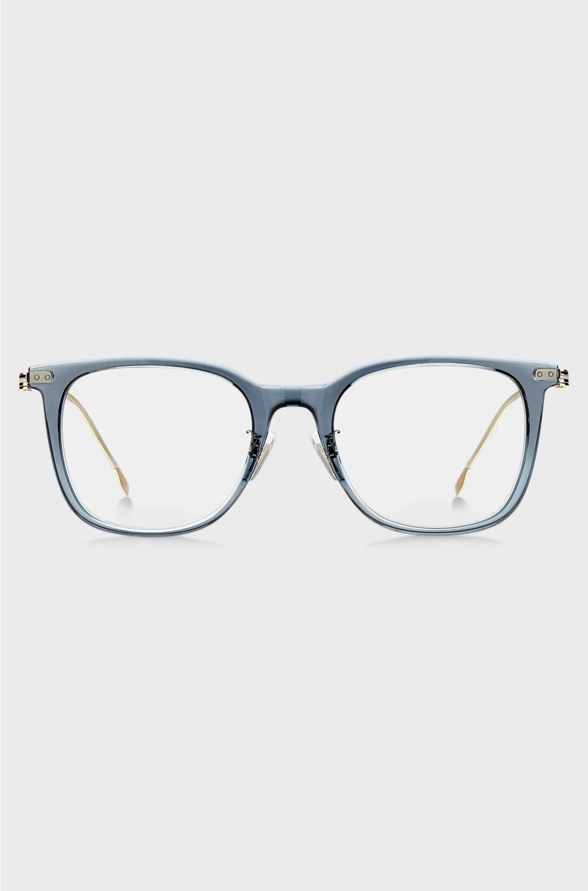BLUE-ACETATE OPTICAL FRAMES WITH GOLD-TONE TEMPLES