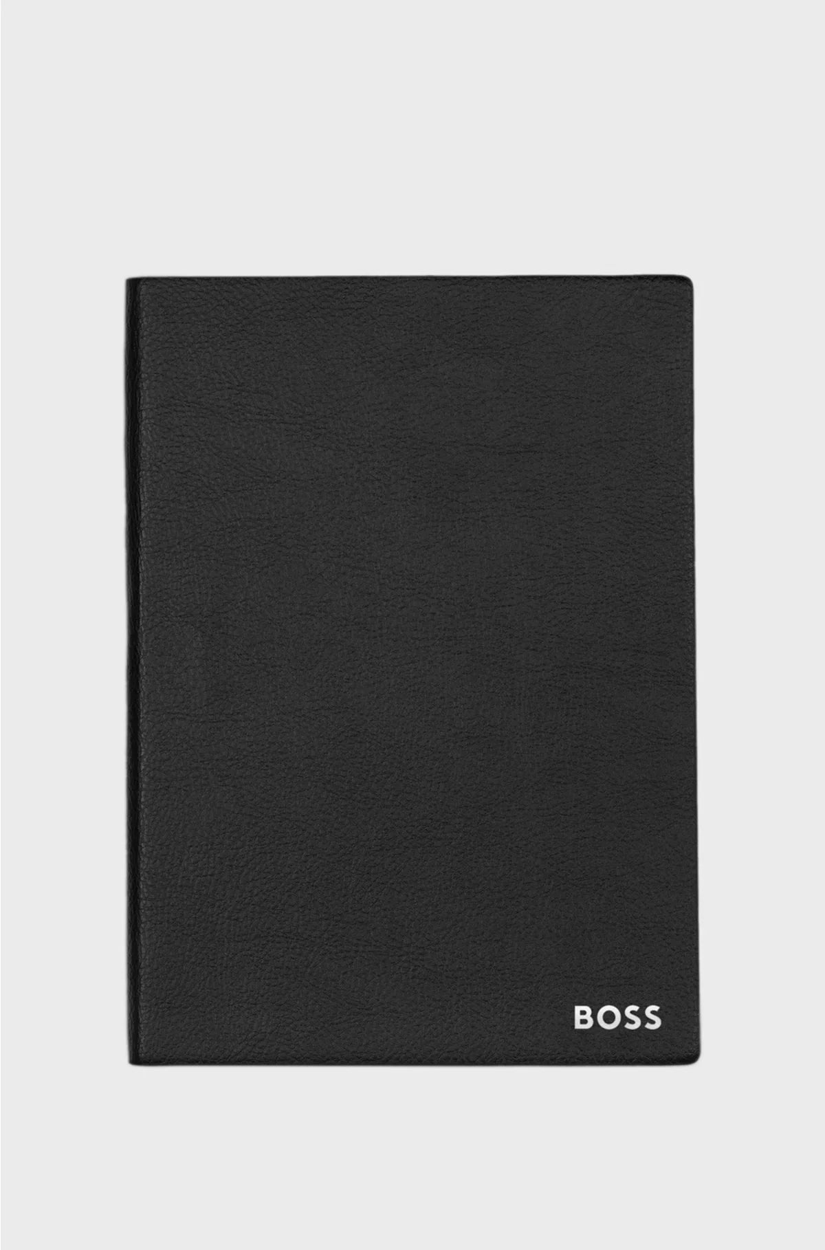 A5 NOTEPAD IN BLACK FAUX LEATHER