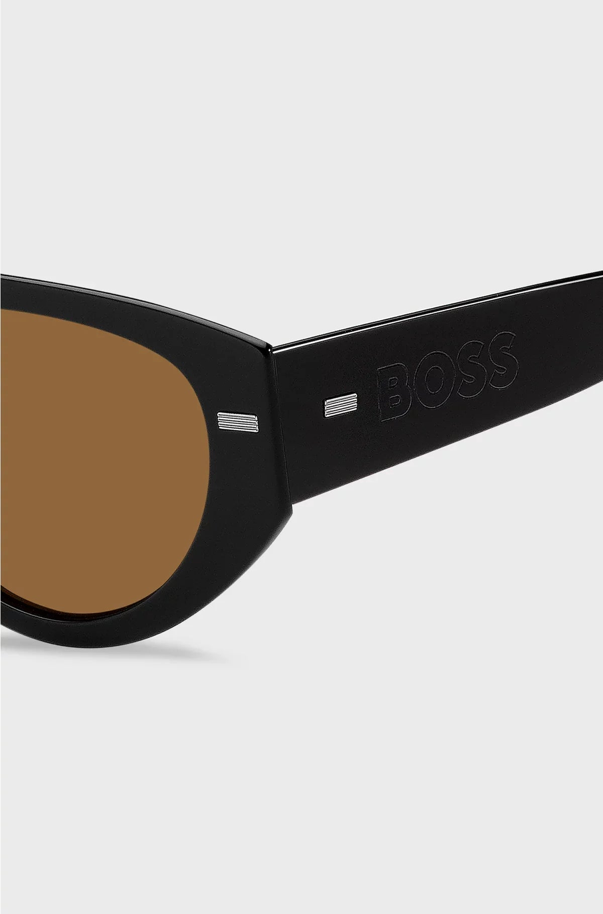 BLACK BIO-ACETATE SUNGLASSES WITH LASERED-LOGO TEMPLES