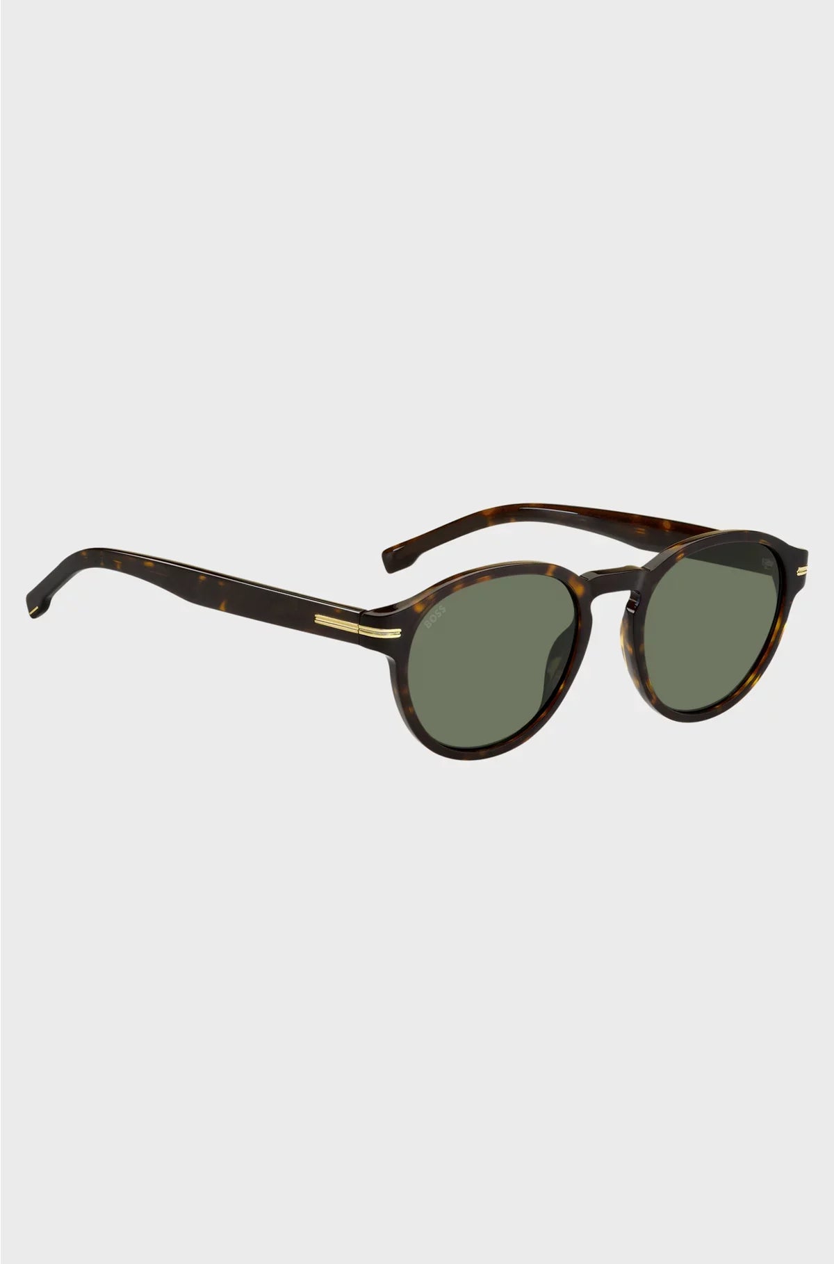 HORN-ACETATE SUNGLASSES WITH SIGNATURE GOLD-TONE DETAIL
