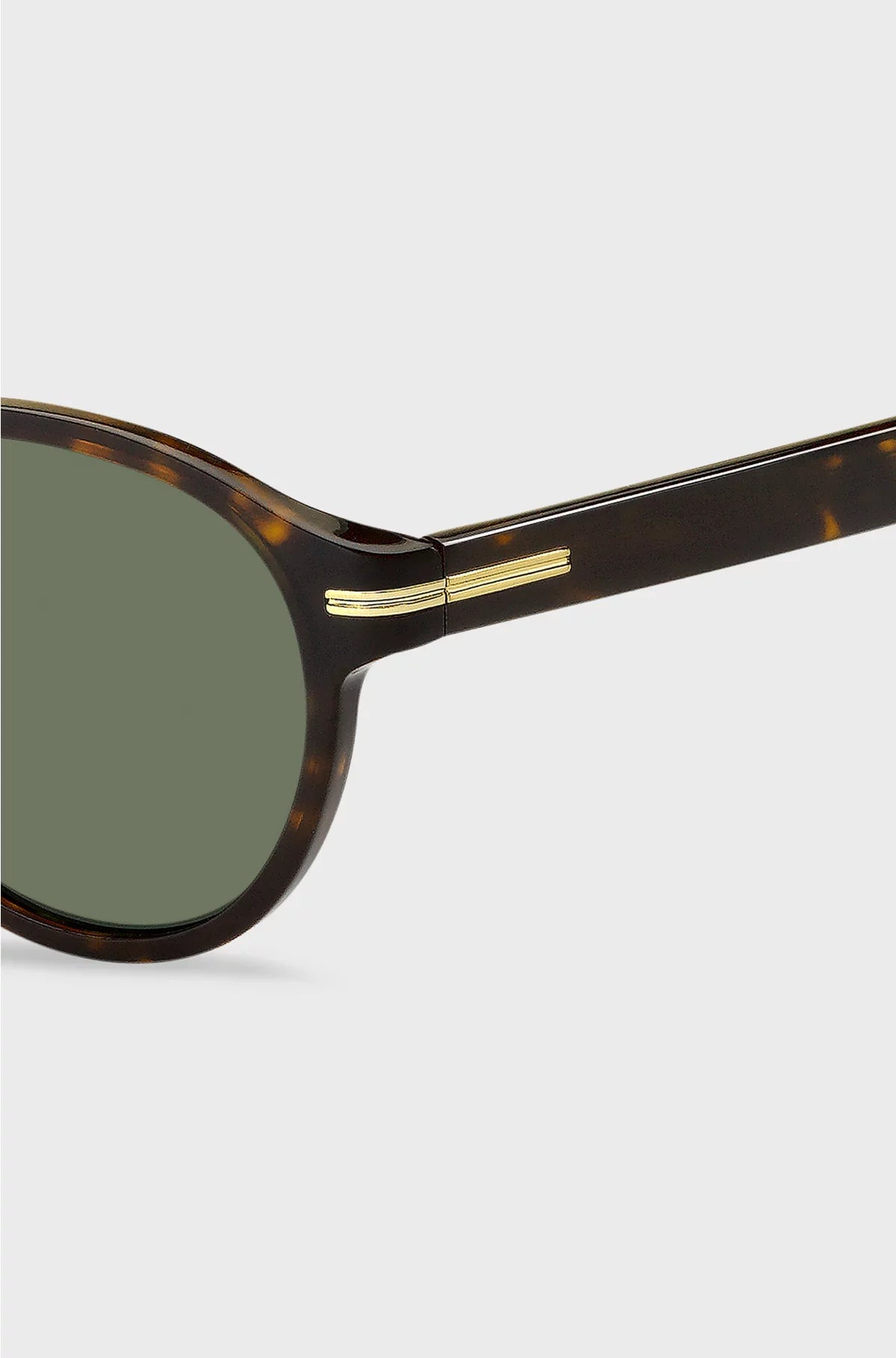 HORN-ACETATE SUNGLASSES WITH SIGNATURE GOLD-TONE DETAIL