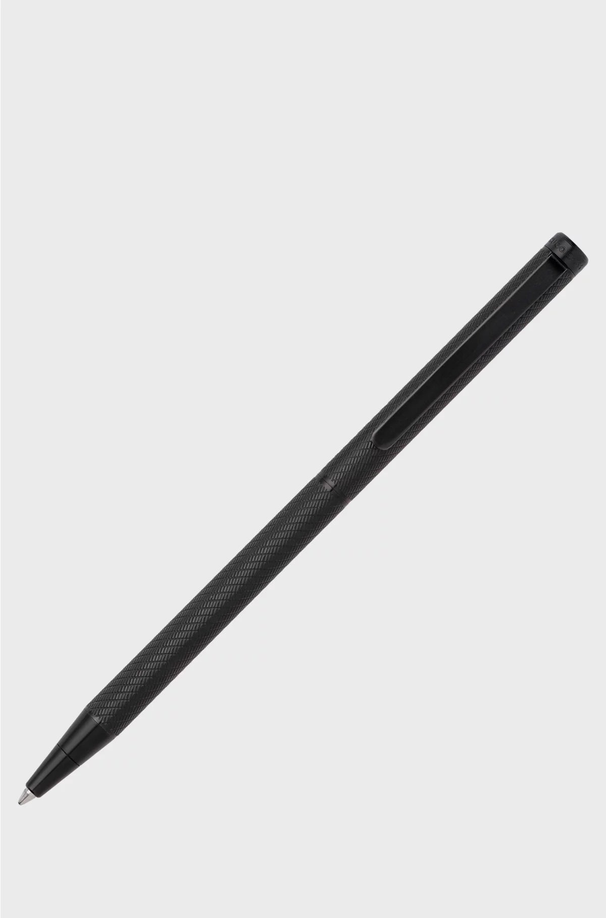 BLACK BALLPOINT PEN WITH ENGRAVED PATTERN